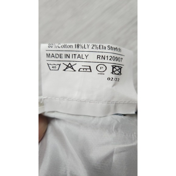 SANTORELLI Men's Roma Dress Pants 48 x 38 Unhemmed Flat Front Straight Leg Blue - Picture 4 of 8